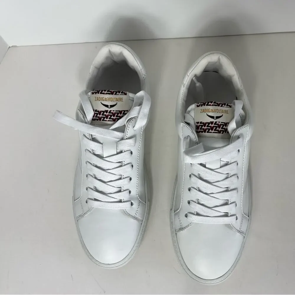Zadig and Voltaire Low Top Flash Trainers Lighting Bolt Sneakers Unisex